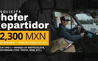 Empleo de Chofer de Reparto con Licencia Tipo C en Proveedor de Uniformes y Calzado Industrial