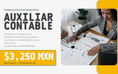 Empleo de Auxiliar Contable en Constructora en Tijuana