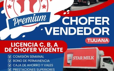 Trabajo de Chofer Vendedor para Distribuidora de Productos Lácteos