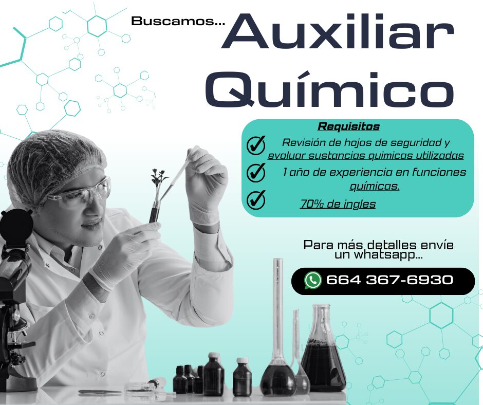 Empleo de Auxiliar Químico en Tijuana